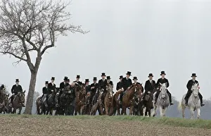 Sorbian Easter riders ride their horses on Easter Sunday in Wittichenau