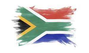 South Africa flag brush stroke