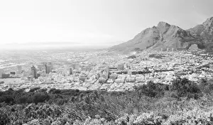 South Africa: Panoramic View of Cape Town at Table Mountains