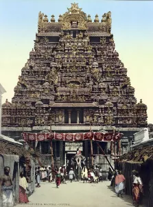 South India. Gopuram or Gopura