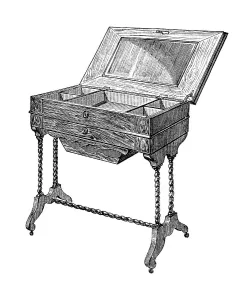 Sowing table, historical illustration from: Marie Adenfeller