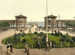 Spa garden and landing stage in Sopot
