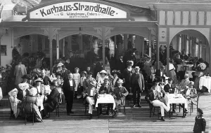 Spa hotel, cafe, historic photograph, around 1912