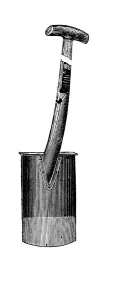 Spade, historical illustration from: Theodor Lange