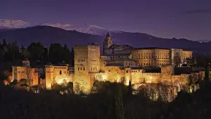 Spain, Granada, Alhambra at a late hour