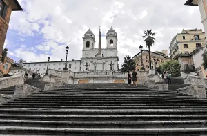 The Spanish Steps and the Church of Trinita dei Monti