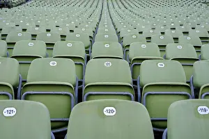 Spectator chairs, rows of chairs