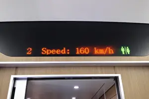 Category Historic EN Prints: Speed display on the express train of the Laos-China Railway LCR