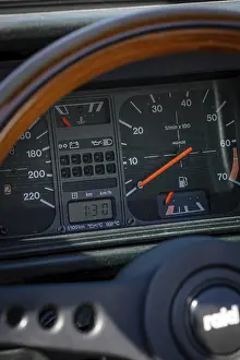 Speedometer of a vintage VW Golf