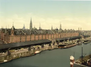 Speicherstadt, Warehouses with the Docks