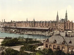 Speicherstadt, Warehouses with the Docks