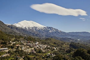 Category Mountain Landscapes Prints: Spring in Crete, Snow-capped mountain
