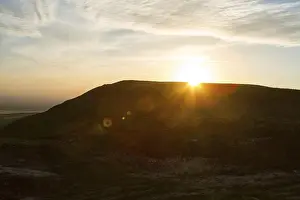 Spring landscape with Russian Caucasus green mountain