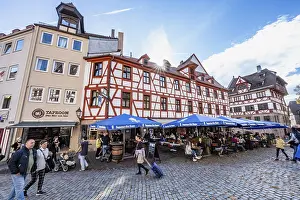 Square at the Tiergaertnertor with half-timbered houses