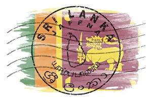 Sri Lanka Jaffna Round Seal Map Design