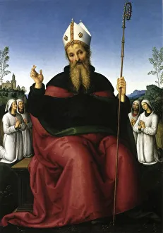 St. Augustine with members of the Brotherhood of Perugia
