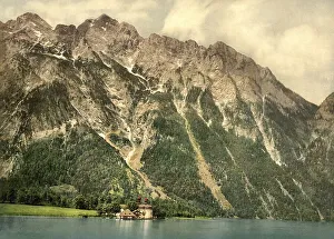 St. Bartholomae with Watzmann at the Koenigssee in Bavaria