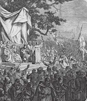 St. Bernhardt preaches the crusade