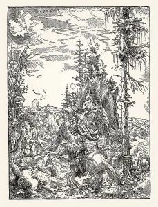 St. George slays the dragon, by Wolf Huber