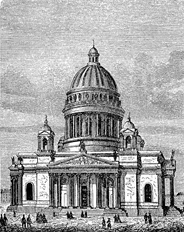 St Isaac's Church in St Petersburg in Russia in 1880