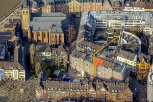 St. Lambert Basilica and former Lambertus School in Dusseldorf's old town