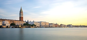 St Mark's Campanile and Piazza San Marco at sunrise