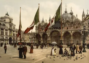 St Marks Church and Clock, 1890