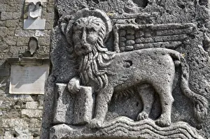 St. Mark's lion, relief, mountain village Buje