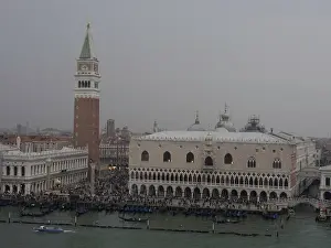St Mark's Square in Venice with the Campanile and historic buildings
