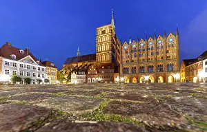St Nicholas Church, Stralsund Town Hall with facade in the style of North German Brick Gothic