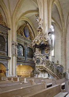 St Peter and Paul Cathedral, interior with pulpit and royal box
