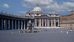 St Peter's Square, St Peter's Church, Rome, Vatican, Italy, Europe