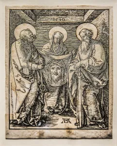 St Veronica, St Peter and St Paul with the Shroud of Christ