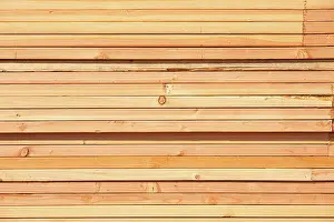 Stack of Building Lumber at Construction Site