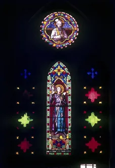 Stained Glass in Basilica of the Sacred Heart of Jesus at Puducherry Pondicherry