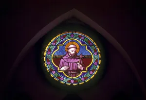 Stained Glass in Basilica of the Sacred Heart of Jesus at Puducherry Pondicherry