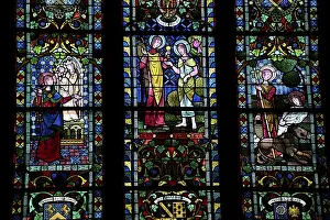 Stained glass window of Notre Dame Cathedral