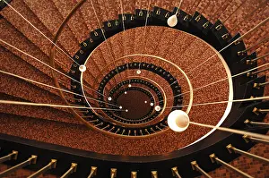 Staircase from the top down, from the 1950s