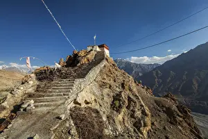 Stairs to Dhankar gompa (monastery)
