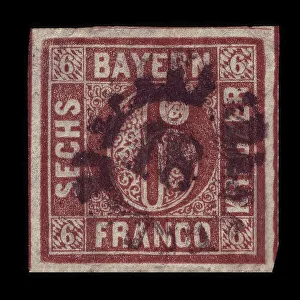 Stamp from Kingdom of Bavaria, circa (1862)