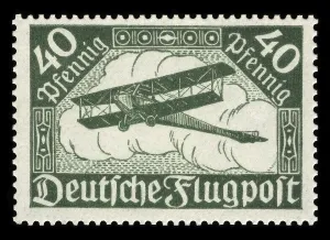 Stamp vintage 1919 of the German Reichspost