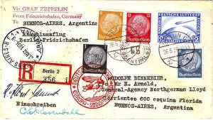 Stamps, German Empire, airmail cover