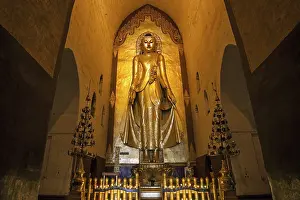 Standing gilded Buddha, Buddha statue