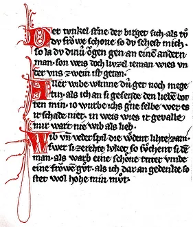 Three stanzas of the von Kuerenberg