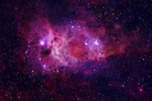 Outer Space Prints: Starfield in outer space many light years far from the Earth