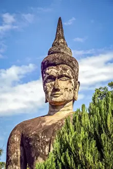 Statue of Buddha in the Park near Vientiane