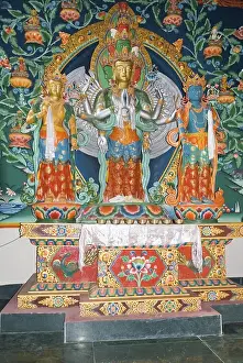 Category Buddhism Prints: Statue at a buddhist temple, Nepal, Asia
