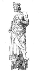Statue at the cathedral of Bamberg