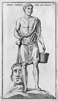 Statue of a coemidian, from the Villa Albani