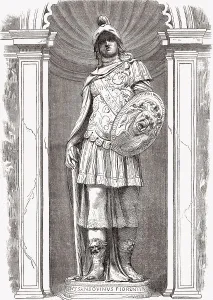 Statue der Goettin Pallas Athene von Jacopo Sansovino auf der Loggetta Piazza San Marco